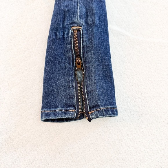 Madewell 10" Roadtripper Medium Wash Denim Jeans Ankle Zipper Size 27 - Picture 5 of 8